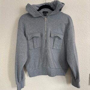 New Look Heather Gray Hoodie with Pockets